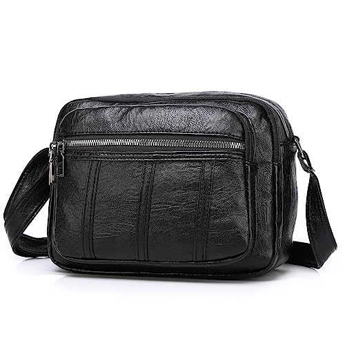 Black Designer Leather Handbag for Women
