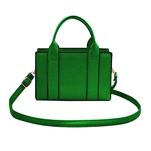 Green Mini Tote Bag for Women, Crossbody Handbag