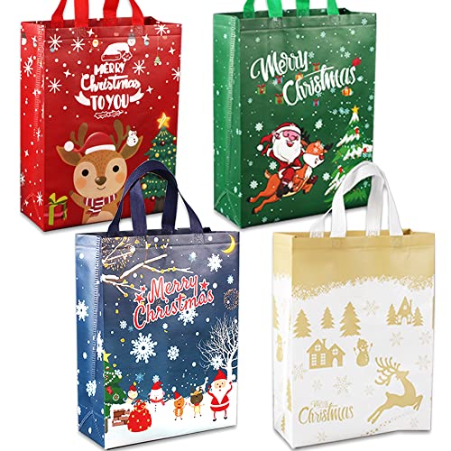 Christmas Party Tote Bags - Set of 4