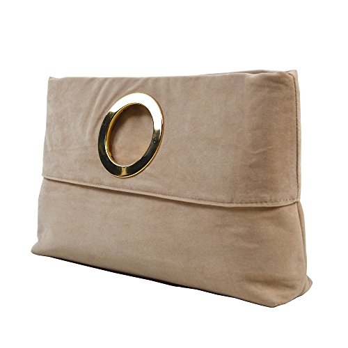 ESSEX GLAM Foldable Clutch Handbag with Top Handle