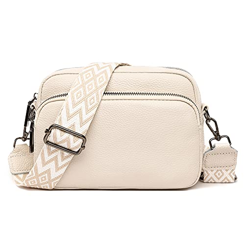 TIAASTAP Leather Crossbody Bag - Beige