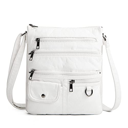 Soft PU Leather Multi-pocket Shoulder and Flap Handbags