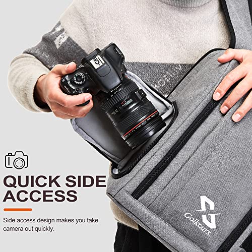 Golkcurx Waterproof Camera Backpack for Photographers in Grey