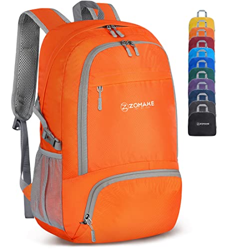 ZOMAKE 30L Lightweight Packable Hiking Backpack - Orange