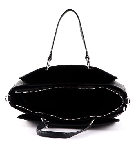 Tommy Hilfiger TH Emblem Satchel Bag - Black