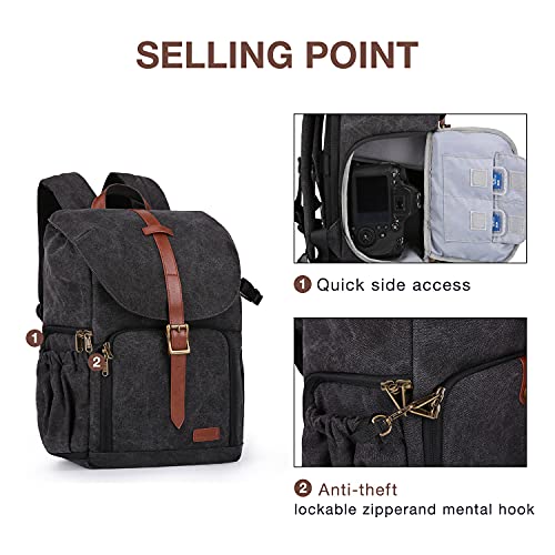 BAGSMART Anti-Theft Camera Backpack with Laptop Compartment