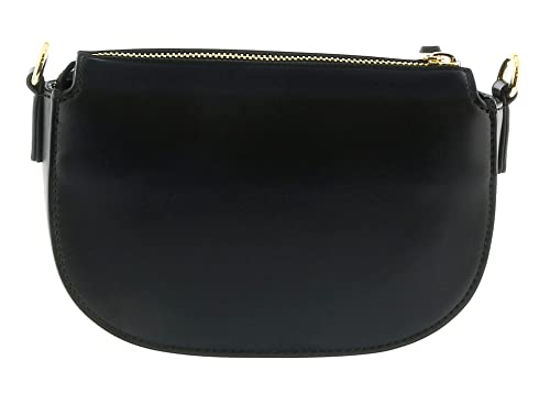 Versace Jeans Couture Black Classic Medallion Embossed Medium Crossbody Bag for womens