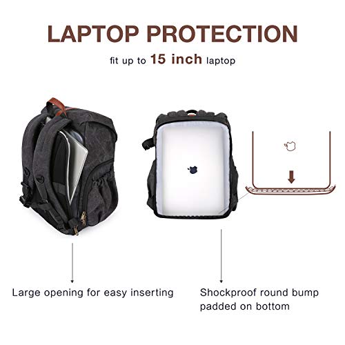 BAGSMART Anti-Theft Camera Backpack with Laptop Compartment