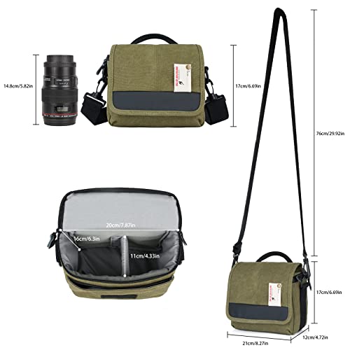 Waterproof Canvas DSLR Camera Bag for Men and Women
