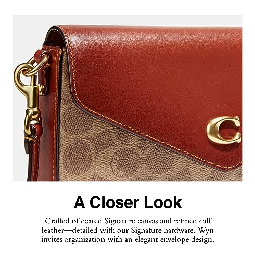 Coach Wyn Signature Brown Clutch Bag