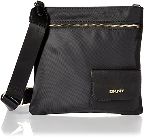 DKNY Women's R21eer56-bgd Crossbody, Blk/Gold, One Size