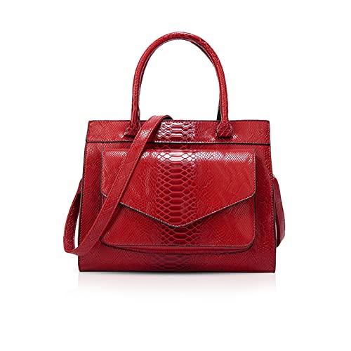NICOLE & DORIS Crocodile Fashion Handbags - Red