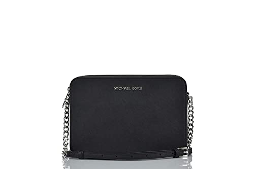 Michael Kors Black Saffiano Leather Medium Crossbody Handbag