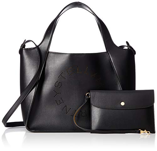 Stella McCartney Black Handbag with Logo Pouch