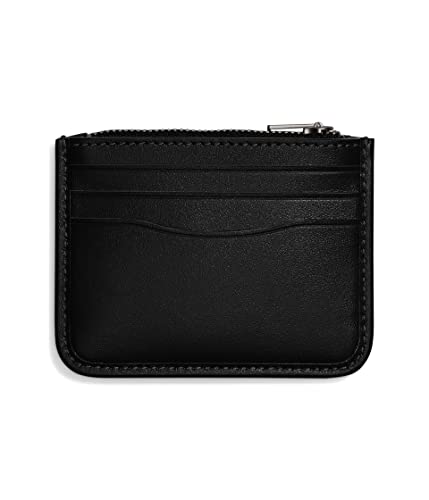 COACH Black Zip Card Case - One Size