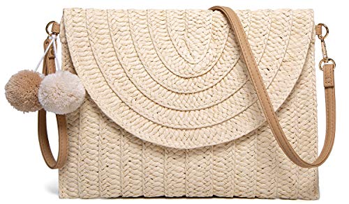Hand-Woven Straw Designer Crossbody Bag