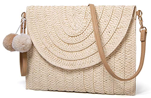 Hand-Woven Straw Designer Crossbody Bag