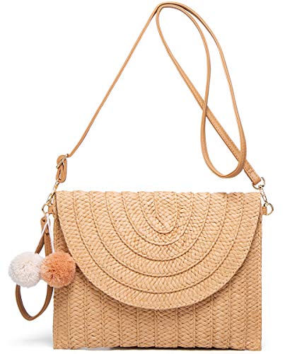 Hand-Woven Straw Designer Crossbody Bag