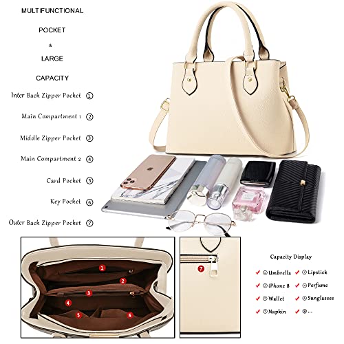 CHICAROUSAL Leather Crossbody Bags Women's Tote Handbags