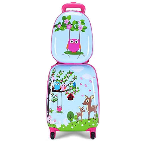 Kids Luggage Set: Backpack & Suitcase + Wheels - Deer