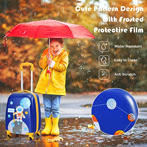Goplus Astronaut Kids Carry On Luggage Set - 2PCS