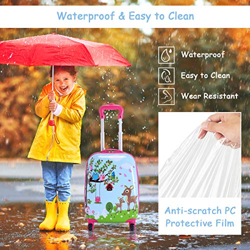 Kids Luggage Set: Backpack & Suitcase + Wheels - Deer