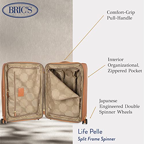 Luxury Bric's Life Leather Cabin Trolley 55cm