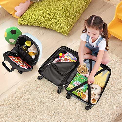 HONEY JOY Kids Luggage Set, 12" Backpack & 16" Suitcase