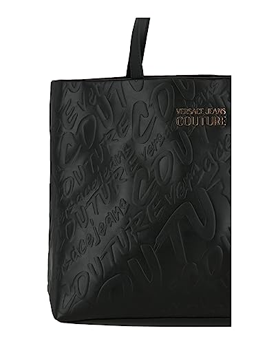 Versace Tonal Logo Embossed Designer Tote Bag
