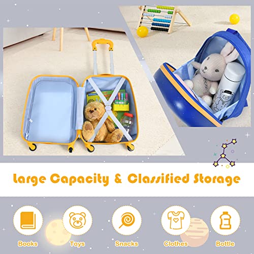 Goplus Astronaut Kids Carry On Luggage Set - 2PCS