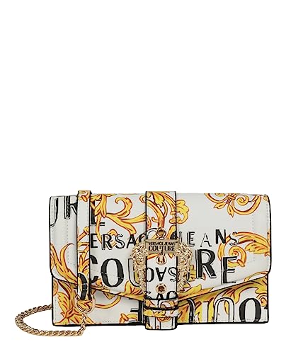 White Versace Jeans Couture Mini Bag with Baroque Logo Print