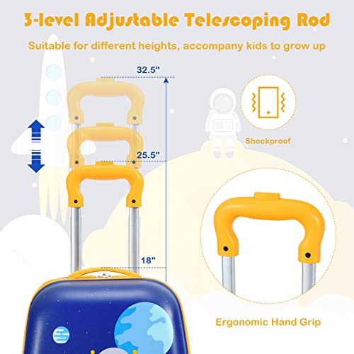 Goplus Astronaut Kids Carry On Luggage Set - 2PCS
