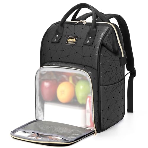 Lekesky 15.6" Laptop Leather Lunch Backpack