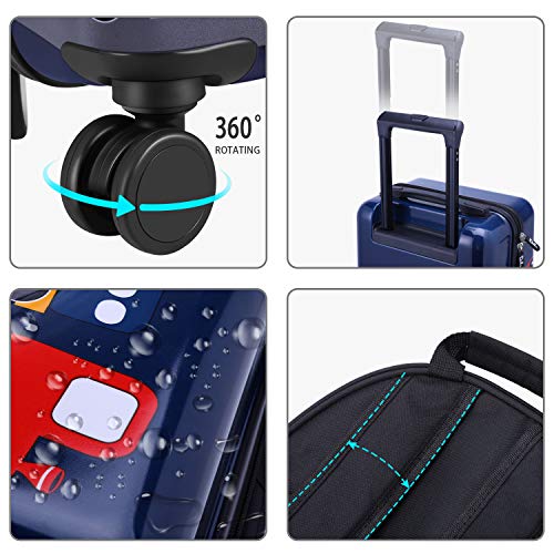 Designer Handbags Set with Rolling Luggage & Backpack