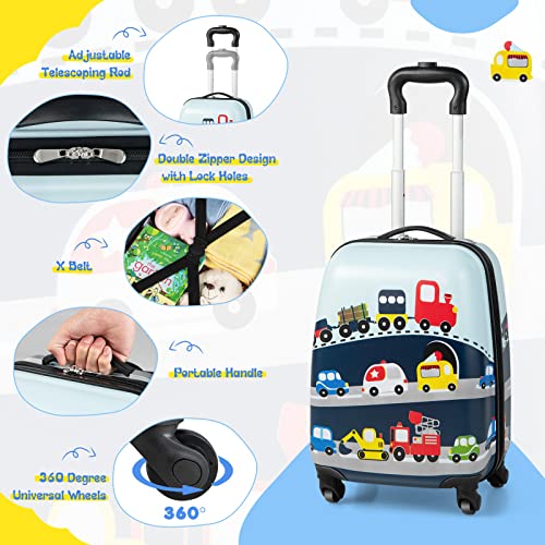 HONEY JOY Kids Luggage Set, 12" Backpack & 16" Suitcase