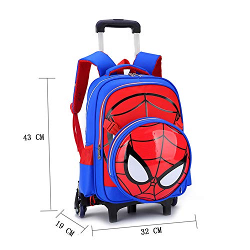 GLOOMALL Cartoon School Backpack with Six Wheels
