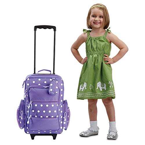 Lillian Vernon Kids Personalized Purple Polka Dot Luggage