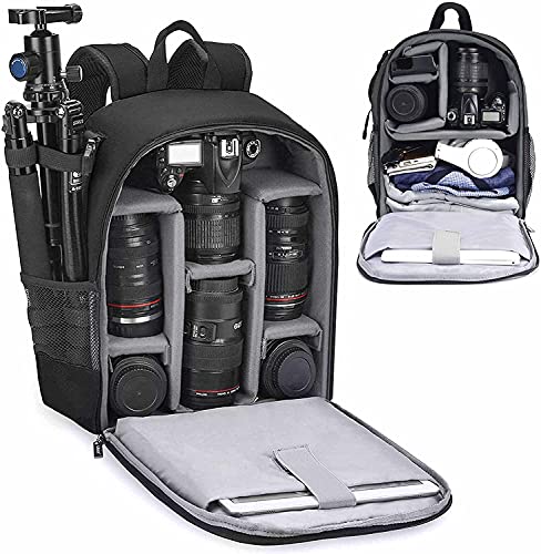 Camera Backpack for SLR DSLR Mirrorless - Small Black