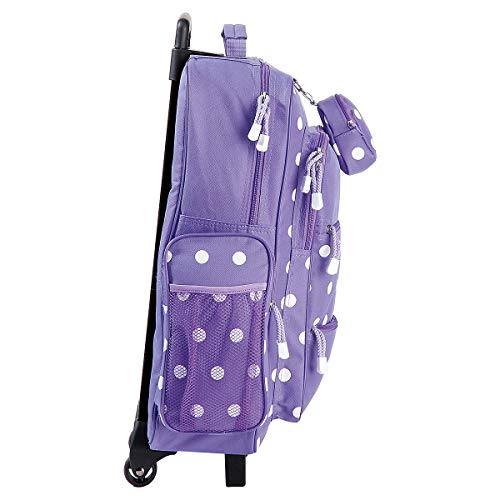 Lillian Vernon Kids Personalized Purple Polka Dot Luggage