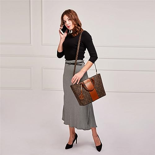 Monogrammed Designer Vegan Leather Tote Set