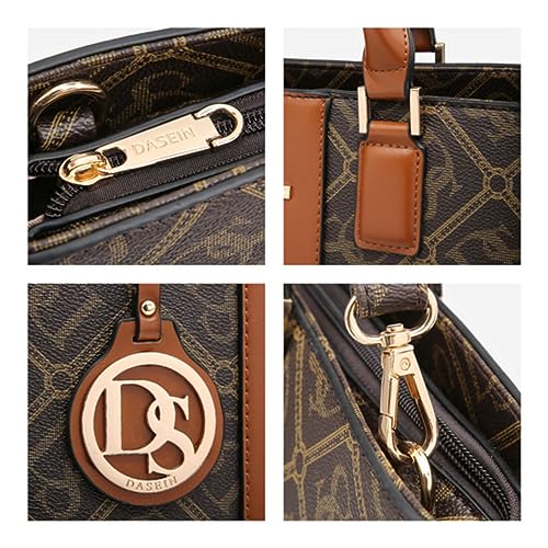 Monogrammed Designer Vegan Leather Tote Set