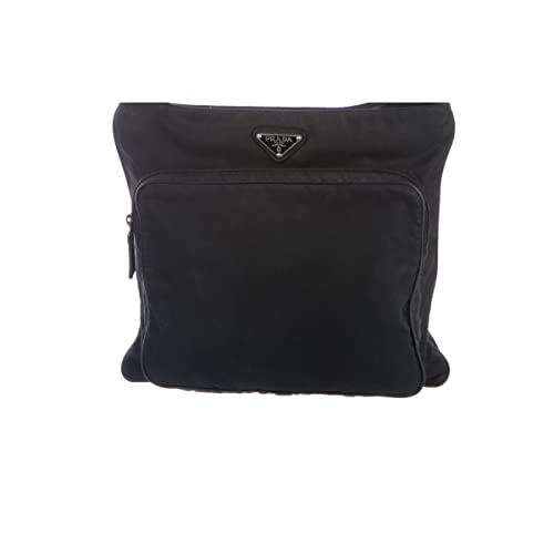 Prada Medium Black Nylon Messenger Crossbody Bag, Unisex