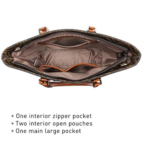 Monogrammed Designer Vegan Leather Tote Set