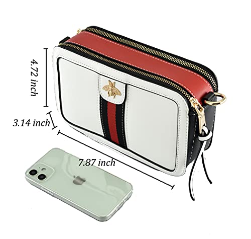 Designer Bee Crossbody Purse: Stylish PU Leather Handbag