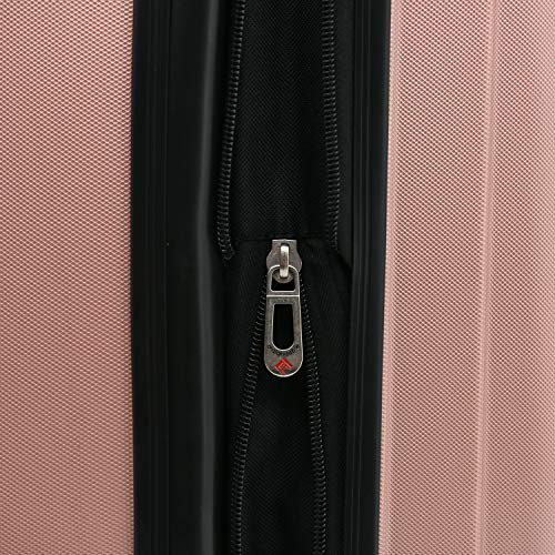Designer Rose Gold Hardside Luggage Set with Expansion