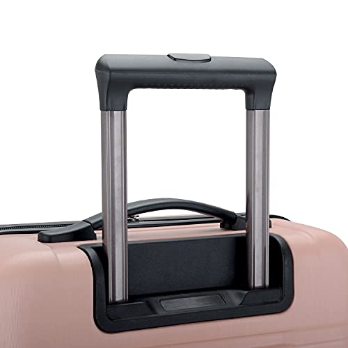 Pink Designer Handbag with Spinner Wheels and USB Port