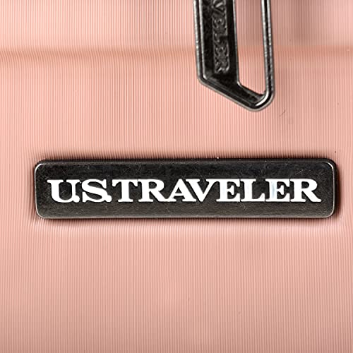 Pink Designer Handbag with Spinner Wheels and USB Port