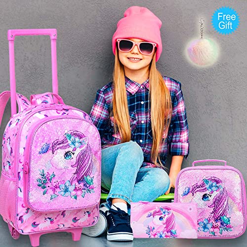 Modern Butterfly Unicorn Designer Handbag - Kids Roller Wheels