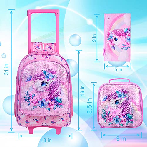 Modern Butterfly Unicorn Designer Handbag - Kids Roller Wheels