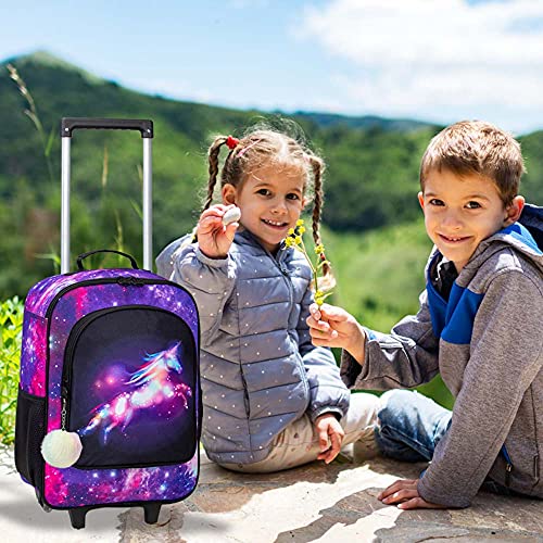 Girls' Unicorn Rolling Suitcase - Travel Carry On